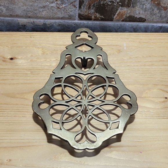 VTG Brass Bronze Trivet Wall Hanging Decor - Picture 4 of 10